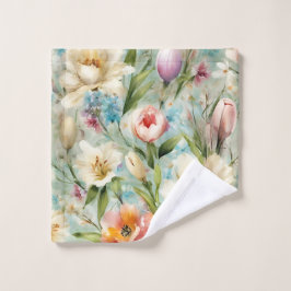 Lente Bloemen in de Stijl van het Impressionisme Bad Handdoek