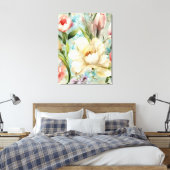 Lente Bloemen in de stijl van het impressionisme Canvas Afdruk (Insitu (Slaapkamer))