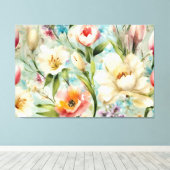 Lente Bloemen in de stijl van het impressionisme Canvas Afdruk (Insitu (Houten vloer))