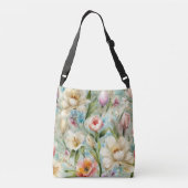 Lente Bloemen in de stijl van het impressionisme Crossbody Tas (Achterkant)