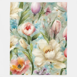 Lente Bloemen in de stijl van het impressionisme Fleece Deken