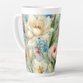 Lente Bloemen in de stijl van het impressionisme Latte Mok
