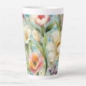 Lente Bloemen in de stijl van het impressionisme Latte Mok (Voorkant)