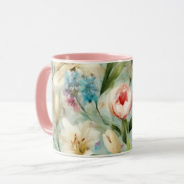 Lente Bloemen in de stijl van het impressionisme Mok