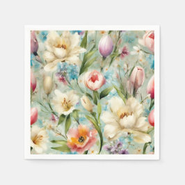 Lente Bloemen in de stijl van het impressionisme Servet