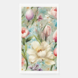 Lente Bloemen in de stijl van het impressionisme Servet
