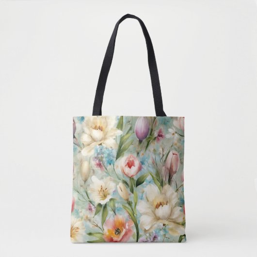 Lente Bloemen in de stijl van het impressionisme Tote Bag (Voorkant)
