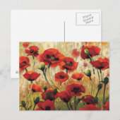 Lente bloemen in een tuin briefkaart (Voorkant / Achterkant)