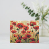 Lente bloemen in een tuin briefkaart (Staand voorkant)