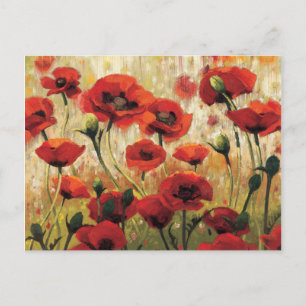 Lente bloemen in een tuin briefkaart