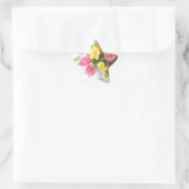 Lente bloemen in mand ster sticker (Tas)