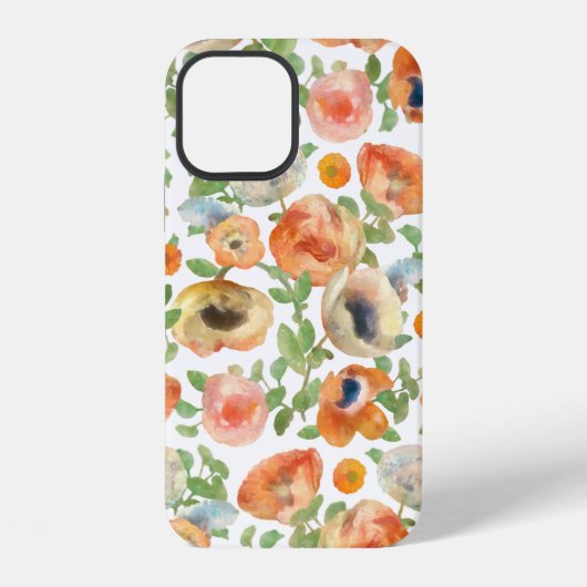 Lente Bloemen in Oranje iPhone Hoesje (Achterkant)