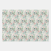 Lente Bloemen in Roze Geel Groen Huwelijk Inpakpapier Vel (Voorkant 2)