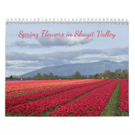Lente bloemen in Skagit Valley, Staat Washington Kalender