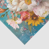 LENTE BLOEMEN IN VAAS DECOUPAGE TISSUEPAPIER (Detail)
