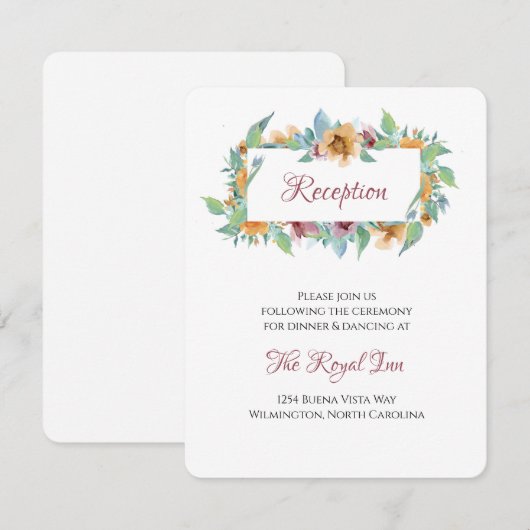 Lente Bloemen Informatiekaartje (Voorkant / Achterkant)