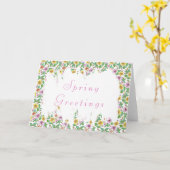 Lente bloemen kaart (Gele Bloem)