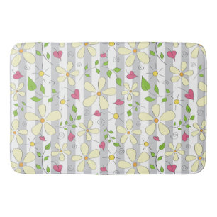 Lente bloemen kamille daisy floral happ badmat