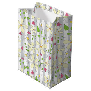 Lente bloemen kamille madeliefje bloemig gelukkig  medium cadeauzakje