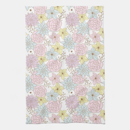 lente bloemen keuken handdoek  (Verticaal)