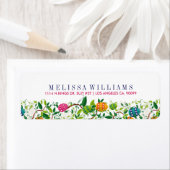 Lente Bloemen & Kleurrijke Paaseieren Etiket (Insitu)