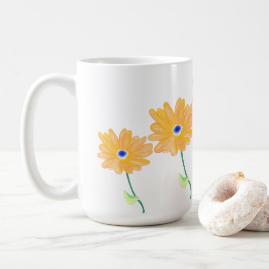 Lente Bloemen Koffiemok (Met donut)