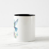 Lente Bloemen Kolibrie Tweekleurige Koffiemok (Center)