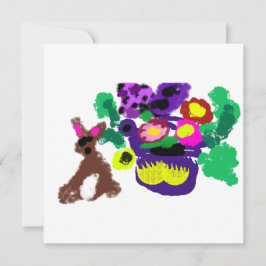 Lente bloemen Konijn vreugde