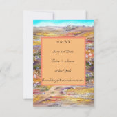 Lente bloemen landschap Flat Save The Date Kaart (Voorkant)