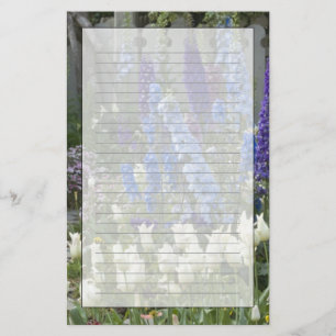 Lente bloemen langs een tuinpad, Georgia Briefpapier