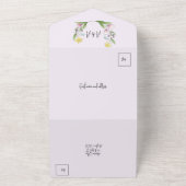 Lente Bloemen Lavendel Daffodils Krokus All In One Uitnodiging (Buitenkant)