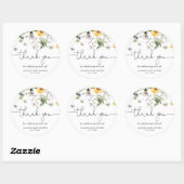 Lente bloemen lavendel paarse groene planten ronde sticker (Vel)