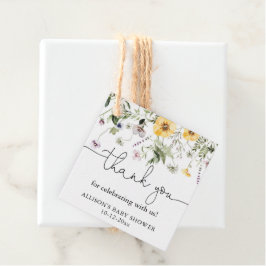 Lente bloemen lavendel paarse groene wildbloem bedankjes labels