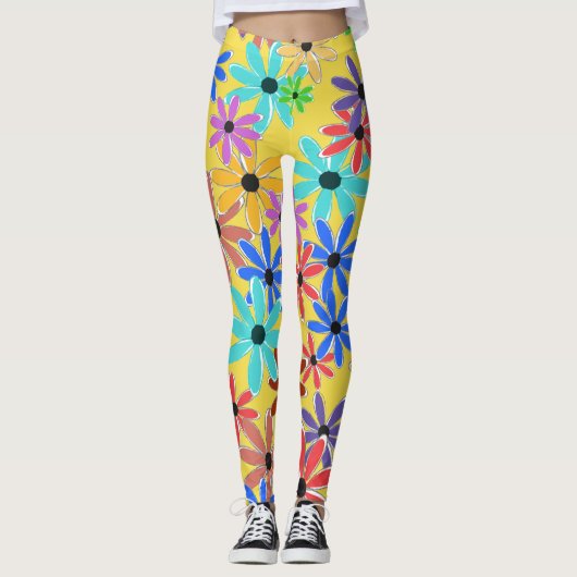 Lente Bloemen Leggings (Voorkant)