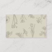 Lente bloemen lijn illustratie. advieskaart (Achterkant)