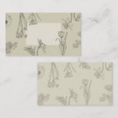 Lente bloemen lijn illustratie. advieskaart (Voorkant / Achterkant)