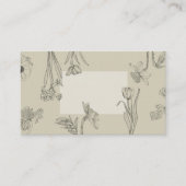 Lente bloemen lijn illustratie. advieskaart (Voorkant)