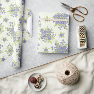 Lente Bloemen Lila Paarse Bloemen Cadeaupapier