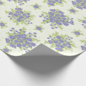 Lente Bloemen Lila Paarse Bloemen Cadeaupapier (Hoek)