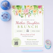 Lente Bloemen Moeder Dochter Kerk Brunch Flyer (Enkel)