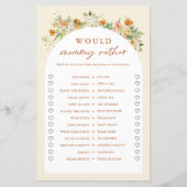 Lente Bloemen Moeder Liever Baby Shower Spel (Voorkant)