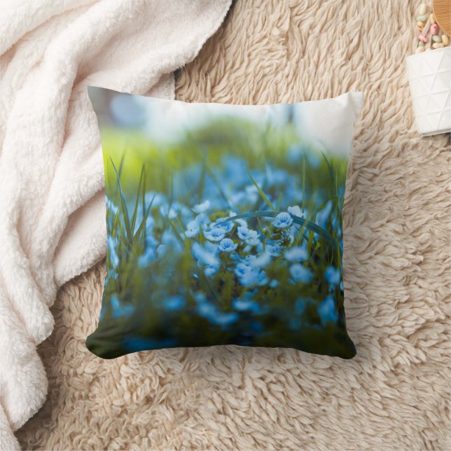 Lente bloemen op het veld kussen (Deken)