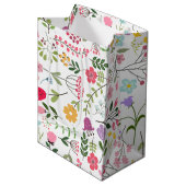 Lente bloemen op wit medium cadeauzakje (Voorkant Gekanteld)