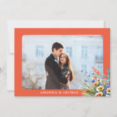 Lente Bloemen Paar douche party uitnodiging (Achterkant)