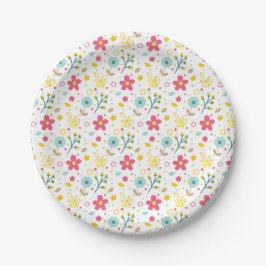 Lente Bloemen Papieren Borden Bordje