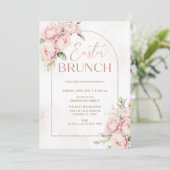 Lente Bloemen Pasen Brunch Kaart (Staand voorkant)