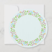 Lente Bloemen Pasen krans Brunch Uitnodigen 2 Kaart (Voorkant)