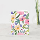 Lente Bloemen | Pastel Bloem Waterverf Kaart (Voorkant)