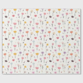 Lente Bloemen Pastel Pasen Cadeaupapier (Vlak)