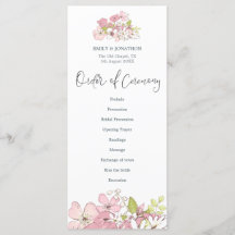 Lente Bloemen Pastels Stijlvol Script Bruiloft
